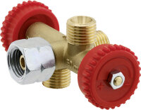 Abzweigventil G 1 / 4 LH-ÜM x 2 Abgänge G 1 / 4...