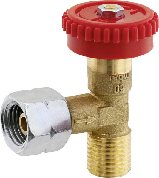 Regulierventil 90 Grad PS 4 bar G 1 / 4 LH-ÜM x G 1 / 4 LH-KN