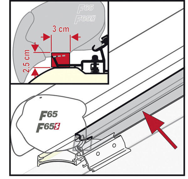 Rain Guard F65/F80S Länge 50 cm