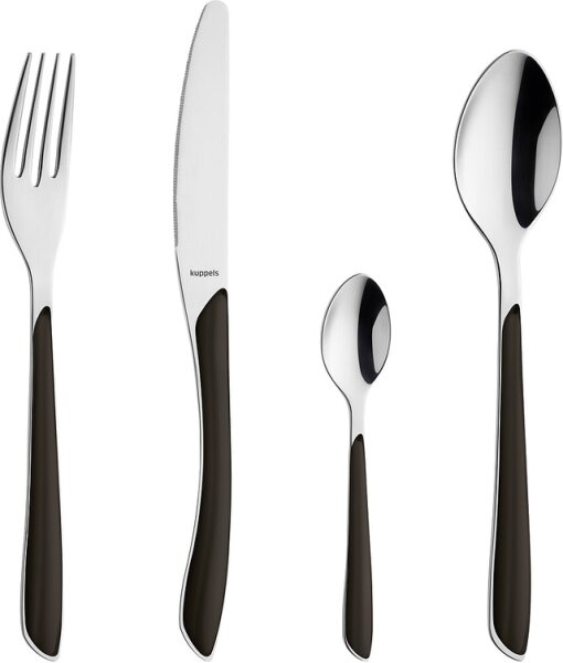 Besteckset Kuppels Prisma 24-tlg. Fb. schwarz