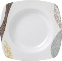 Suppenteller Melamin BRUNNER Khadi 22 x 22 cm Fb....
