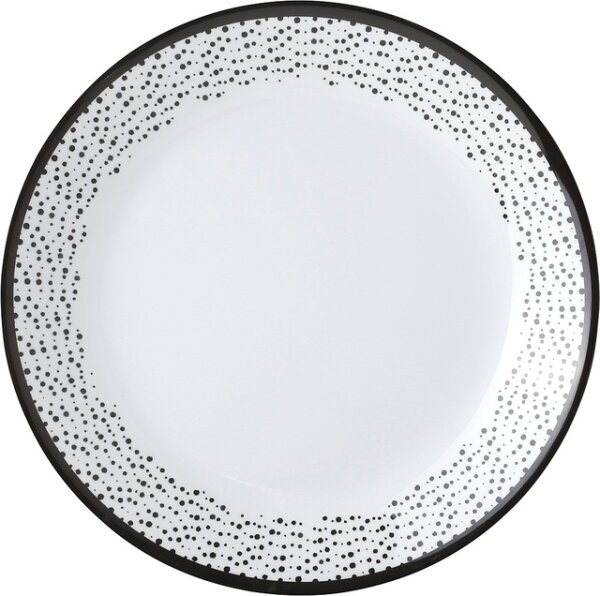 Dessertteller Melamin Brunner Pralin Durchm. 20 cm Farbe weiß / schwarz