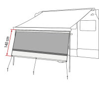 Vorderwand Fiamma Blocker 400 385 x140 cm