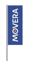 Fahne Movera Logo 150 x 400 cm 2-farbig