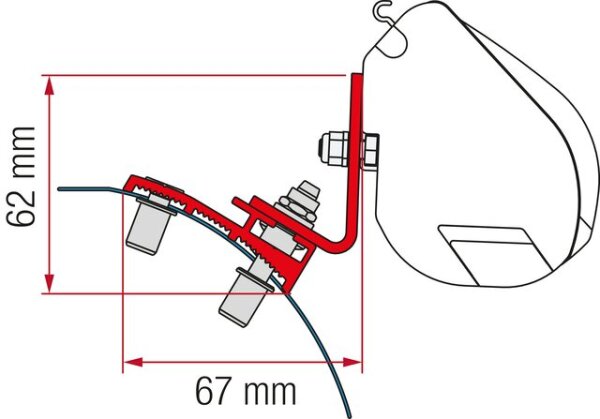 Adapterkit 2-tlg. FIAMMA passend für PSA F35 ab 2016