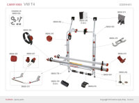 Kit Stellfuß zu Carry Bike passend für VW T4