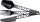 Besteckset Lightweight PRIMUS 3-tlg. Fb. schwarz