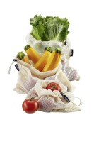 Obst- und Gemüsenetz Baumwolle GEFU AWARE, 3 Stück