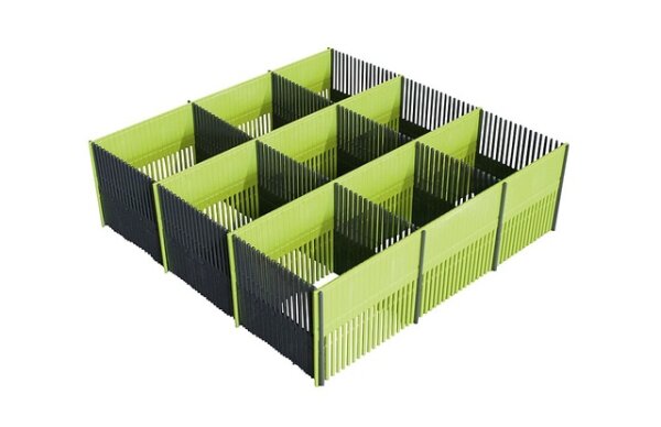 Stauleisten 100 MAXXI purvario Fb. limonengrün/anthrazit für Schubladen und Schränke 8er Set