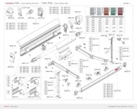 Endkappe links weiß zu F65 Polar White 260-490cm