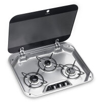 Gaskochfeld  DOMETIC HBG 3440 3-flammig mit Glasdeckel...