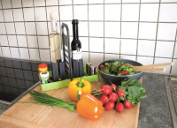 Multi Tray purvario OELE Flaschenhalter für Essig/Öl Pure Lemon Fb. limonengrün/anthrazit