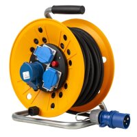 Kabeltrommel CEE 3-pol. 1 x CEE 3 pol. 16 A 2 x Dosen...