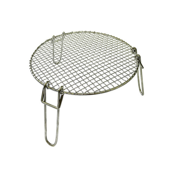 Pfannenknecht und Grillrost VALHAL OUTDOOR Edelstahl Durchm. 34 cm mit klappbaren Füßen