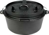 Feuertopf Dutch Oven VALHAL OUTDOOR Gusseisen flacher...