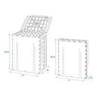 Abfalleimer ProPlus 35 l, faltbar, Farbe grau