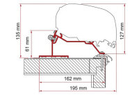 Adapterkit FIAMMA 3-tlg. Caravan Roof