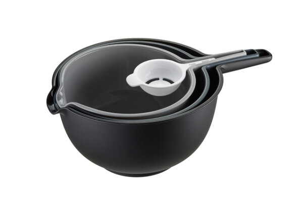 Schüssel-Set GEFU PREPARO 4-tlg., 1,8 l, 4 l Farbe schwarz / grau