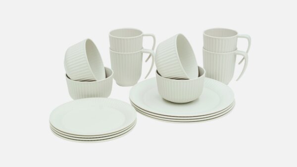 Geschirrset Outwell Delish 4 Personen 16-tlg. Farbe sandstone