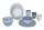 Geschirrset Bo-Camp Mix and Match 16-tlg. Farbe blau