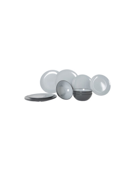 Geschirrset gimex Vivid Line 12-tlg. Farbe hellgrau