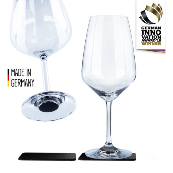 Magnet-Kristallglas Set Bordeaux Wein