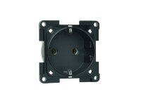 Steckdoseneinsatz Schuko Farbe schwarz 2-polig 10 / 16 A...