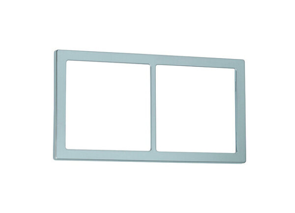Abdeckrahmen Farbe silber 2-fach lose