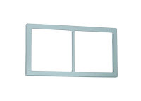 Abdeckrahmen Farbe silber 2-fach lose