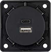 Ladesteckdose USB Berker 2-fach 230 V A+C Farbe anthrazit...