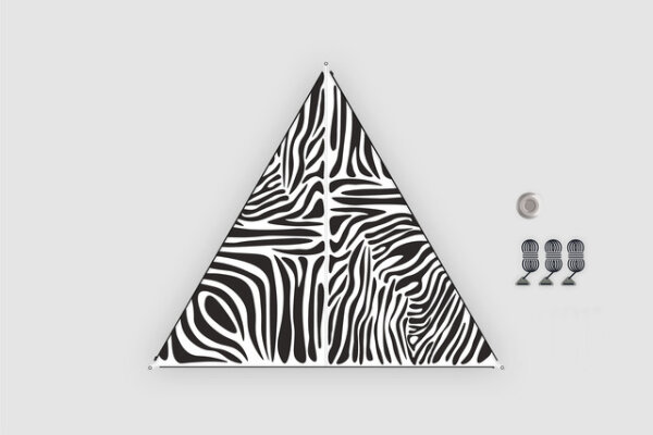 Sonnensegel BENT TC Zip-Canvas Single, Afrika Design Zebra Druck