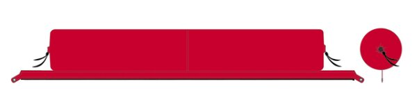 Kissenrolle BENT Zip-XL Lounger Farbe rot