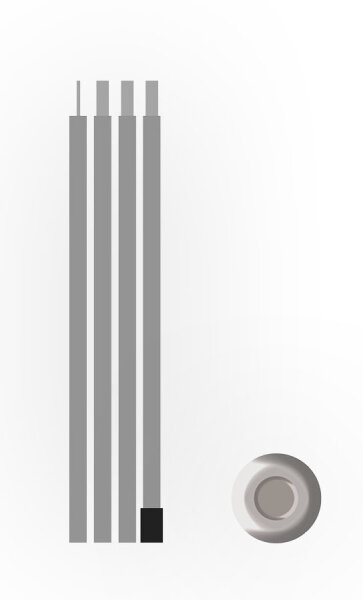 Aufstellstange BENT Stahl 180 cm x 19 mm