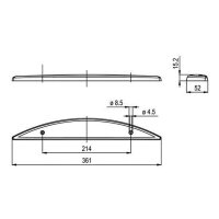 LED Zusatzbremsleuchte jokon 12 V, Lichtscheibe rot
