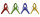 Strandhandtuch Halter 4 Stück Fb. multicolor