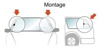 DAB+ Glasklebeantenne innen aktiv, SMB, potentialfrei