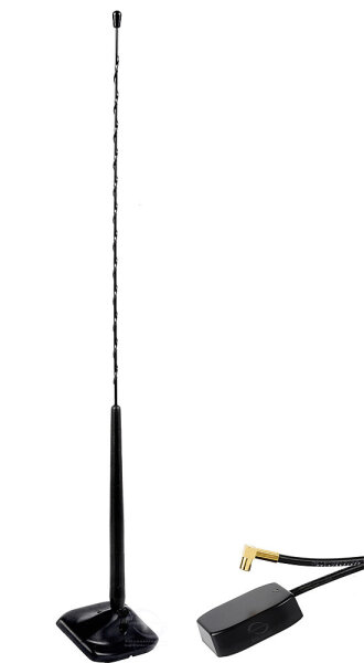 DAB Glasklebeantenne aussen ATTB, aktiv SMB _f_ Winkel potentialfrei