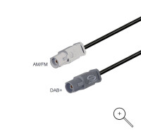 Dachantenne AM/FM ATTB DAB/DAB+ inkl. Adapterkabel FAKRA _f_ B-DIN und Adapter- kabel FAKRA _f_ G-SMB _f_ W