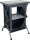 Cabinets CRESPO Küchenschrank mit 2 Regalen Farbe schwarz