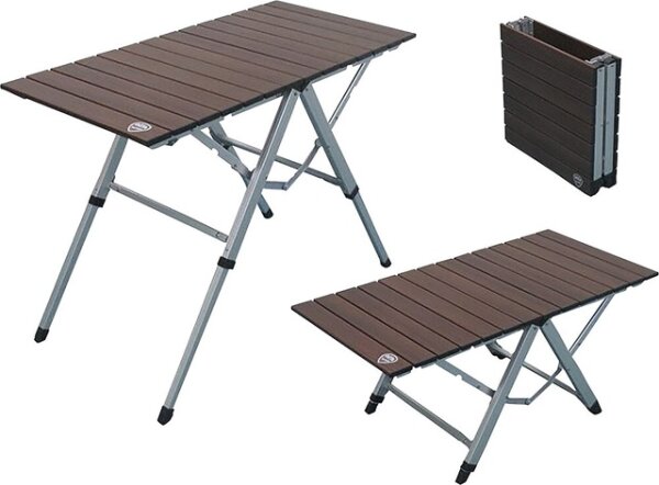 Tisch One Action Table DEFA Alu, Farbe wengé 81 x  60 x 35/60 cm in 2 Stufen
