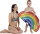Surfer Rainbow HAPPY PEOPLE Luftmatratze, Farbe bunt