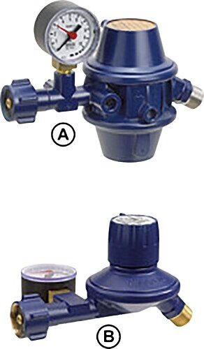 Zweiflaschenanlage GOK Caramatic BasicTwo 50mbar 1,5kg/h Komb.W x G 1/4 LH-KN