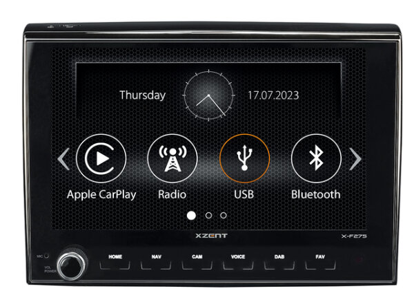 Infotainer XZENT X-F275 passend für FIAT DUCATO mit Apple CL Play