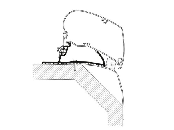 Markisenadapter Thule passend f. Laika Evocip f. Dachmarkise Omnistor 630 /9200 -3-tlg.