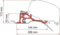 Markisenadapter FIAMMA passend für Ducato H2 Skyroof...