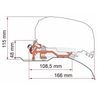 Markisenadapter Fiamma passend für Fiat Ducato H2...