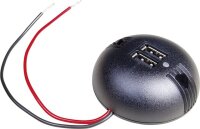 Runde Aufbau-Power USB Doppelsteckdose PRO CAR 2 x USB-A...