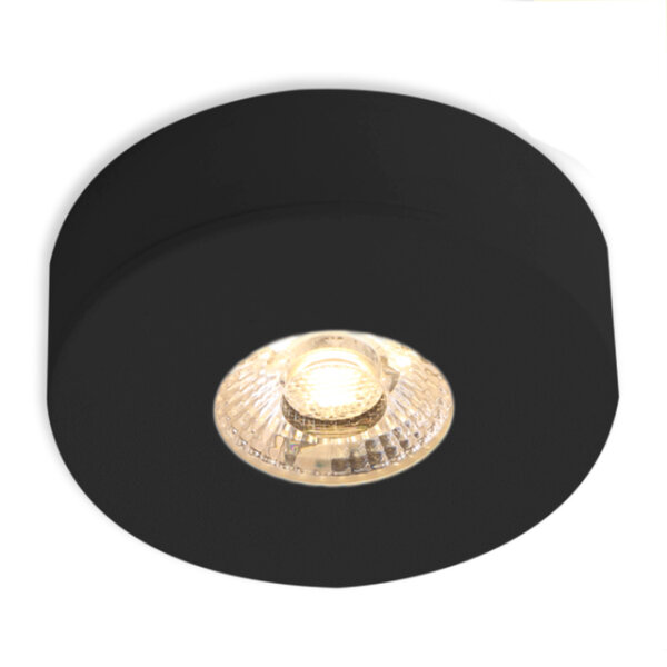 LED Ein- und Unterbauleuchte SCL MiniAMP 2,5 W, 12 V DC, 3000 K, dimmbar, schwarz