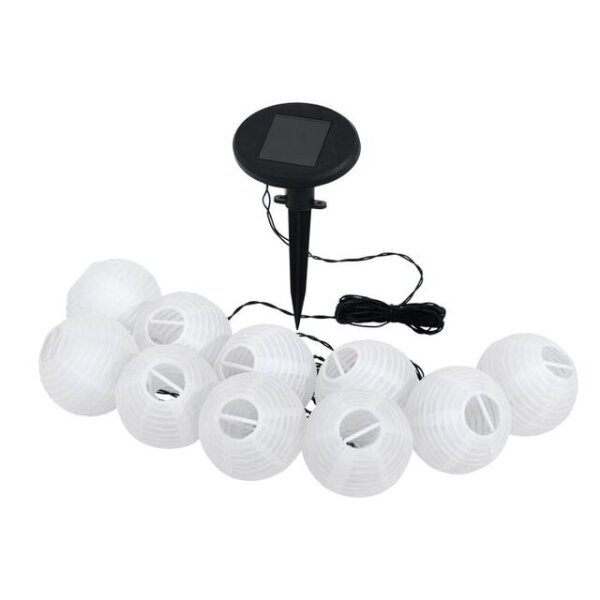 LED Solar-Lichterkette EGLO 10-flammig Farbe weiß/schwarz