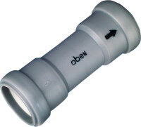 Muffe mit RS-Ventil zu AW-Rohrsystem 28 mm mit Dichtung